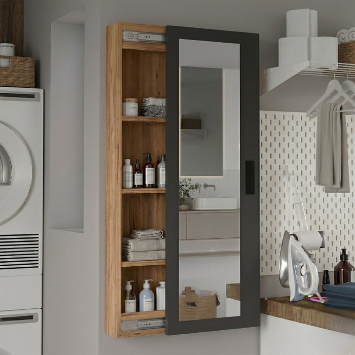 Hanah Home Estantería de Baño Pino Atlantik y Antracita Hanah Home Estantería de Baño Pino Atlantik y Antracita